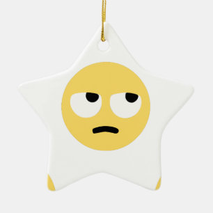 emoji eye rolling ceramic tree decoration