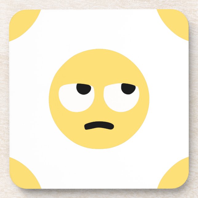 emoji eye rolling coaster (Front)