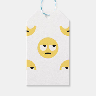 emoji eye rolling gift tags
