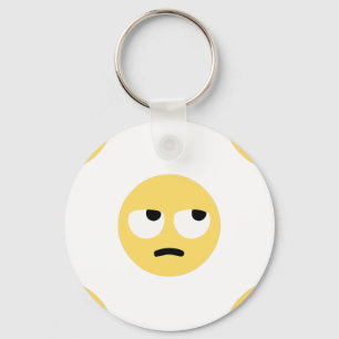 emoji eye rolling key ring