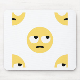 emoji eye rolling mouse pad