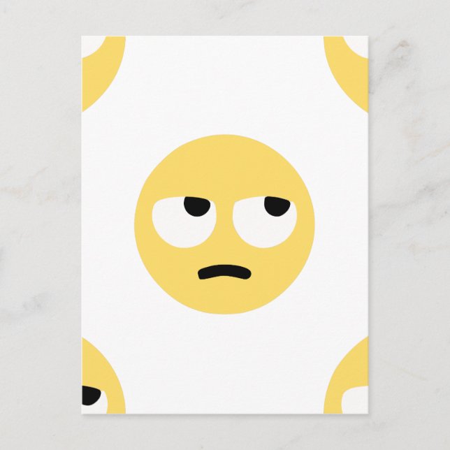 emoji eye rolling postcard (Front)