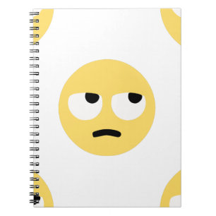 emoji eye rolling spiral notebook