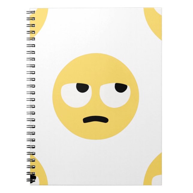 emoji eye rolling spiral notebook (Front)