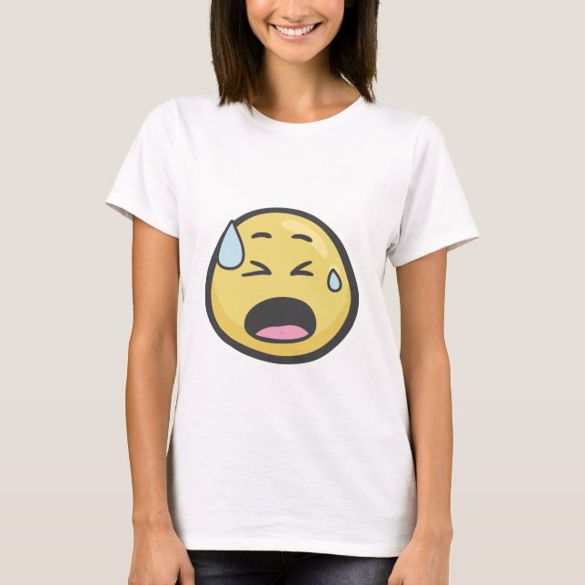 Emoji: Face With Cold Sweat T-Shirt (Front)