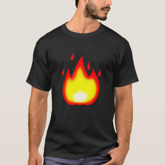 Emoji Fire Flame Hot Tee