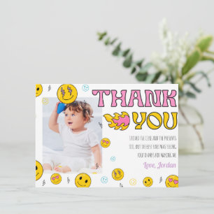 Emoji First Birthday Thank You Card
