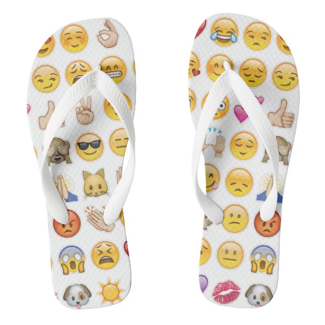 emoji flip flops sandals shoes (Footbed)