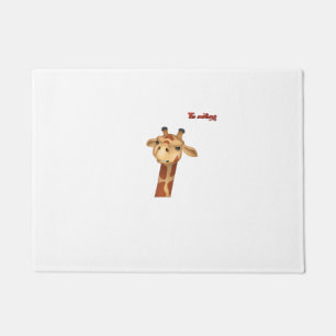 emoji frowning angry giraffe face doormat