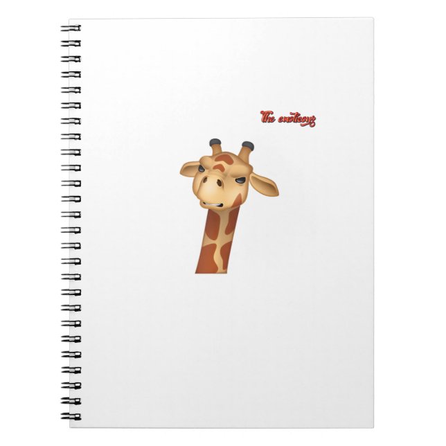 emoji frowning angry giraffe face  notebook (Front)