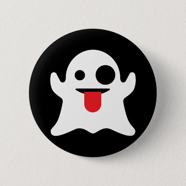 Emoji Ghost 6 Cm Round Badge (Front)