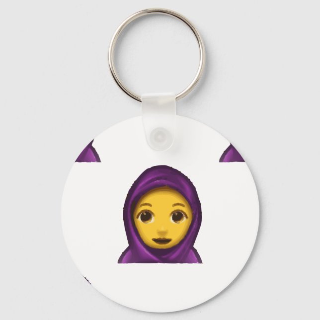 emoji hajib key ring (Front)
