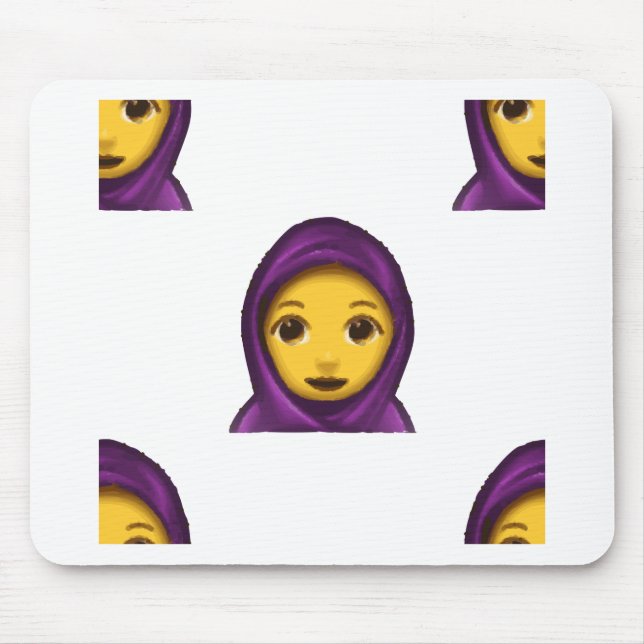 emoji hajib mouse pad (Front)