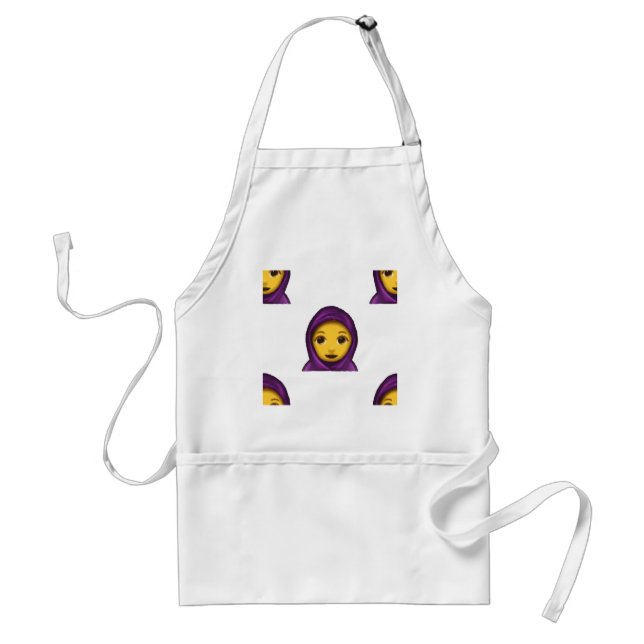 emoji hajib standard apron (Front)