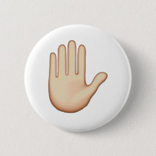Emoji - Hand Up 6 Cm Round Badge
