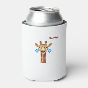 emoji happy crying giraffe face   can cooler
