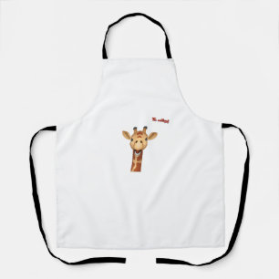 emoji happy enthusiastic giraffe face apron