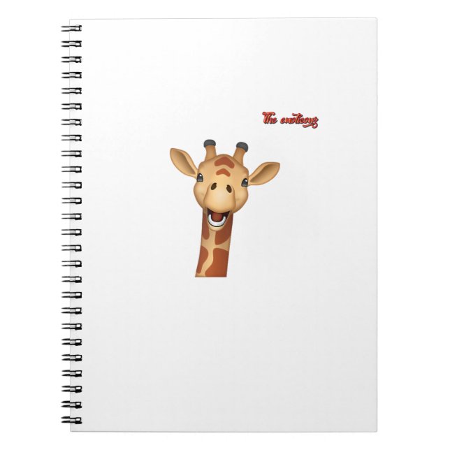 emoji happy enthusiastic giraffe face  notebook (Front)