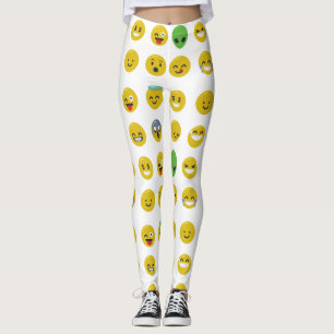 Emoji happy face leggings