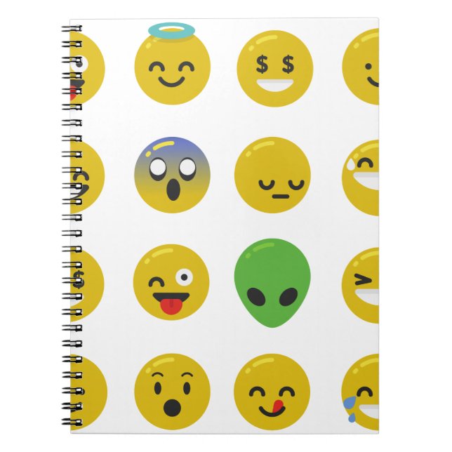 Emoji happy face spiral notebook (Front)