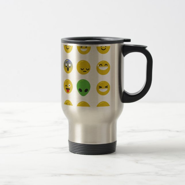 Emoji happy face travel mug (Right)