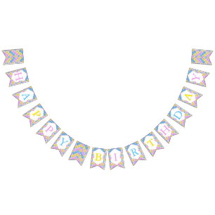 Emoji Happy Silly Pastel Faces Bunting