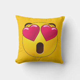 Emoji Heart Eyes Valentines Cushion