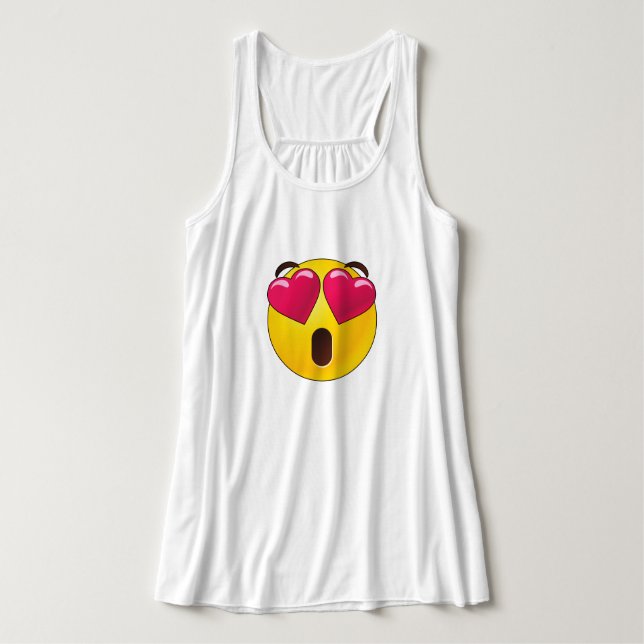 Emoji Heart Eyes Valentines Singlet (Design Front)