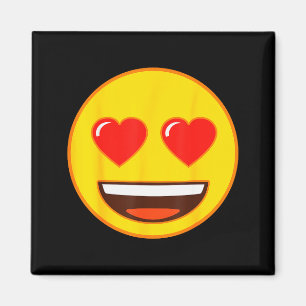 Emoji Heart Eyes Yellow Smile Face Magnet