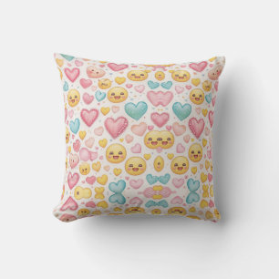 Emoji Hearts Cushion