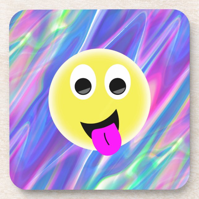 emoji hologram coaster (Front)