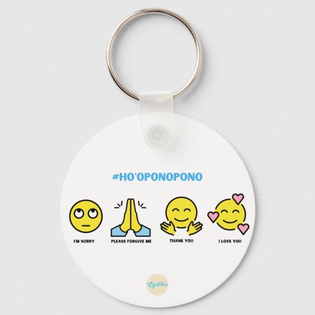 Emoji Ho'oponopono Key Chain (Front)