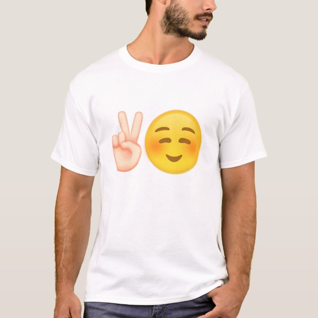 Emoji inspired peace design T-Shirt (Front)