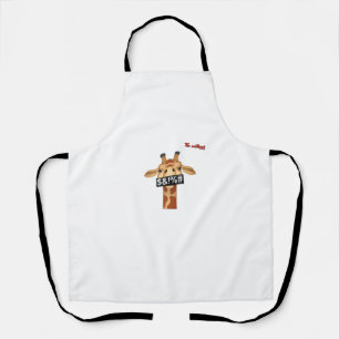 emoji insulting angry giraffe face  apron