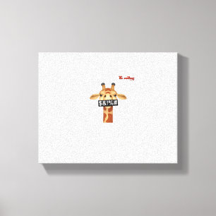 emoji insulting angry giraffe face canvas print