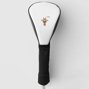 emoji insulting angry giraffe face  golf head cover