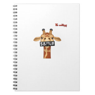 emoji insulting angry giraffe face  notebook
