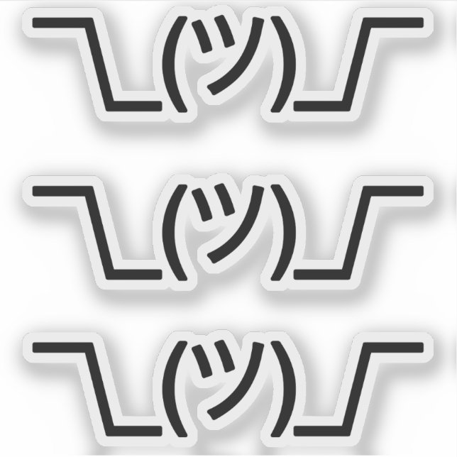 Emoji Kawaii Face text-based Shrug ¯\_(ツ)_/¯ (Front)