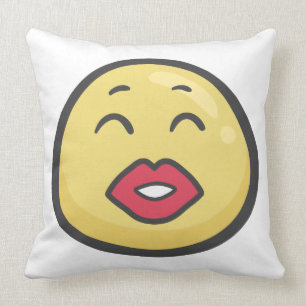 Emoji: Kissing Face With Smiling Eyes Cushion