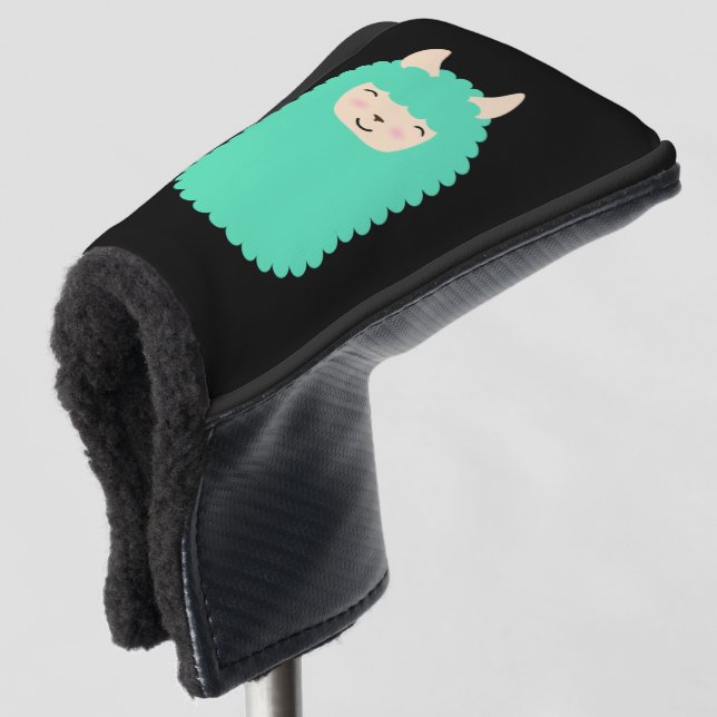 Emoji Llama Happy Golf Head Cover (3/4 Front)