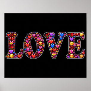 Emoji love poster