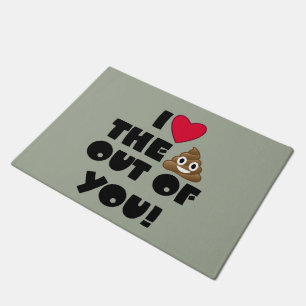 Emoji Love You Doormat
