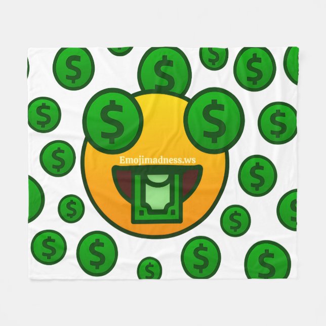 Emoji Madness Fleece Blanket (Front (Horizontal))