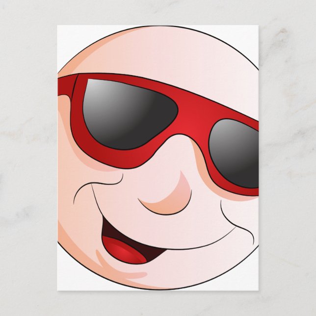Emoji Man Face Facial Expression Postcard (Front)