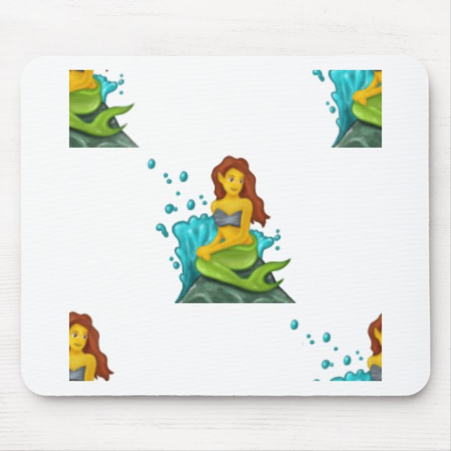 emoji mermaid mouse pad (Front)
