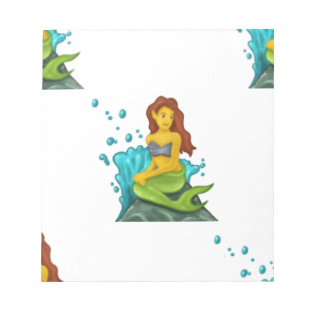 emoji mermaid notepad (Front)