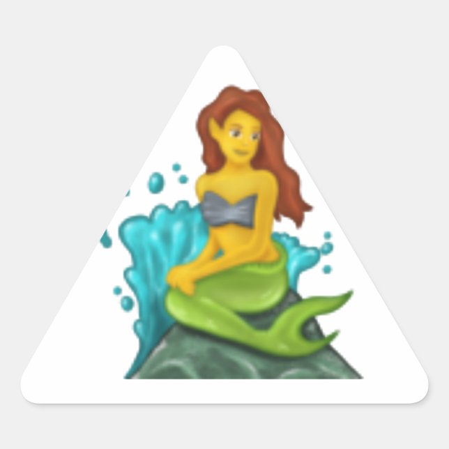 emoji mermaid triangle sticker (Front)