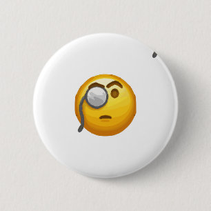 emoji monocle 6 cm round badge