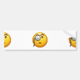 emoji monocle bumper sticker