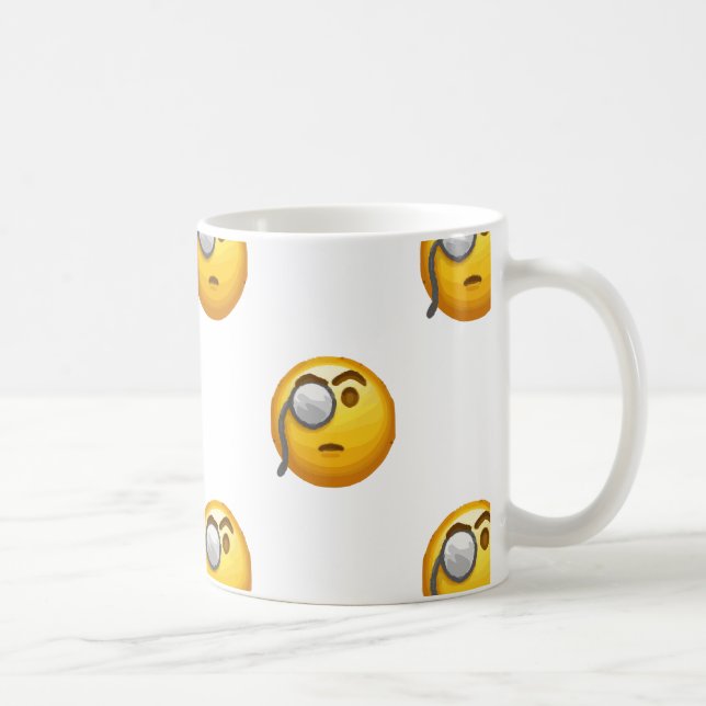 emoji monocle coffee mug (Right)